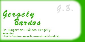 gergely bardos business card